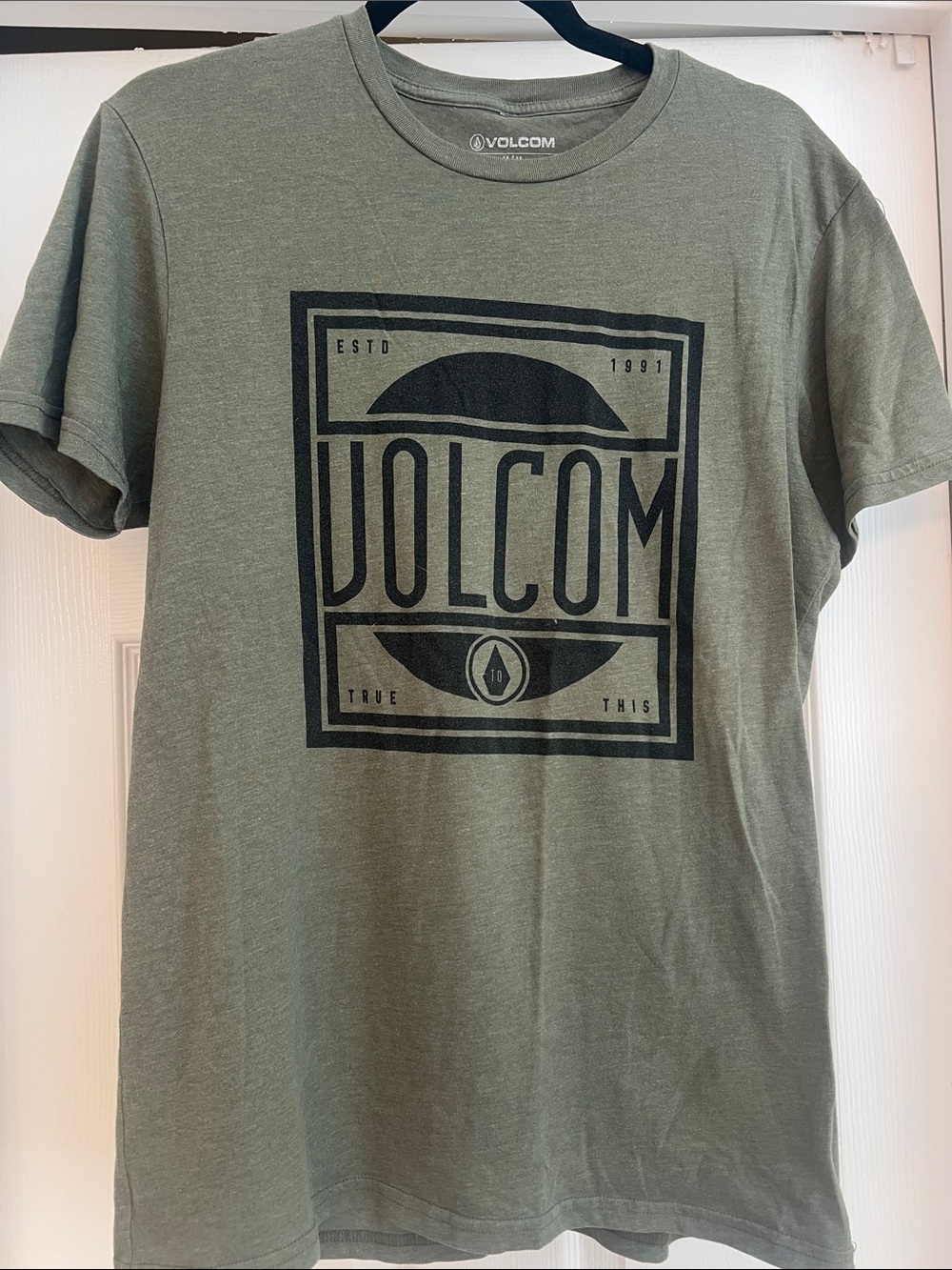 Volcom Olive Green Graphic Logo Tee